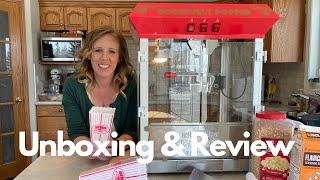 AMAZING Antique Style Popcorn Machine 8oz Kettle - Unboxing & Review