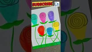 Simple draw colourful  brush pen roses by dowlatheef