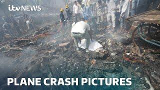 WATCH: The moments before and after devastating Air India plane crash | ITV News