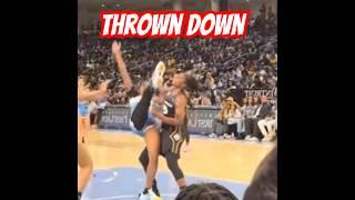 Angel Reese Gets choke slammed  #caitlinclark #basketball #shorts
