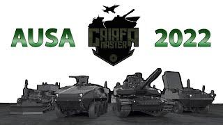 GDLS USA AUSA 2022 THE X MONSTERS OF STEEL ABRAMS X STRYKER X RXR Stryker Leonidas TRX Breacher