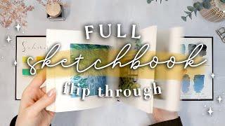  Full Sketchbook Flip Through | Gouache & Watercolor Journal