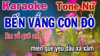 Bến Vắng Con Đò Karaoke tone nữ || Nhạc Sống Phương Hiếu Organ