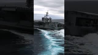 INSANE High-Speed Turns by the USS Abraham Lincoln  | Must-See Aircraft Carrier Maneuvers! #USNavy