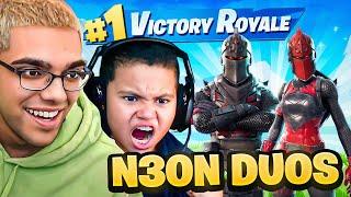 N3ON & KAYLEN PLAY DUOS IN OG FORTNITE WAGER!! N3ON TROLLS KAYLEN