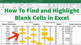 How To Find Blank Cells In MS Excel and Highlight them | Find Empty Cells In Microsoft Excel