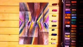 Easy Brown Abstract Painting In Soft Pastel | Sennelier Pastels | Art Demonstration