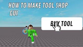 How to Make a Tool Shop ROBLOX Studio