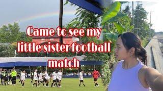 Here to support my sisters first football match|| Hilarious match  || Likabali vlog Arunachal