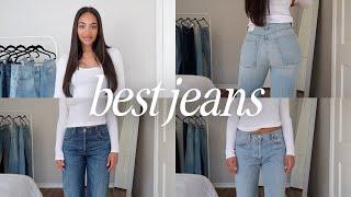 BEST JEANS FOR WOMEN | BEST DENIM TRY ON HAUL (AGOLDE, LEVI'S, GRLFRND)