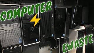 Checking 25 Windows PC Desktop Computers | E Waste Recycling | Computer Donation Drop Off