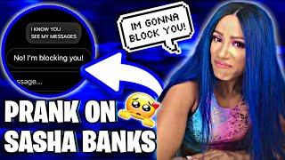 Annoying SASHA BANKS to see her reaction.... she blocked me?!  |LegitBossedUp