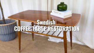 Swedish Flea Market Find - Retro Coffee Table | How To Restore Coffee Table Easy