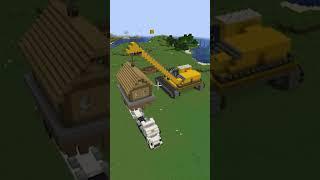 Moving House With A Create Mod Crane | Create Mod Train | #shorts #mods #createmod