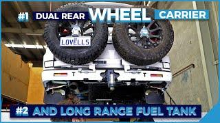 Dual Wheel Carrier and Long Range Fuel Tank Instal on Landcruiser Sahara - Kaymar and Brown Davis