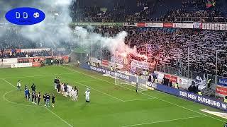 Trotz Niederlage. MSV Duisburg Fans feiern ihr Team zum Jahresabschluss