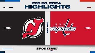 NHL Highlights | Devils vs. Capitals - February 20, 2024