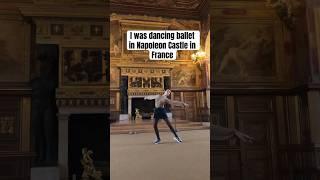 I was dancing ballet in Napoleon Castle in France #dance #ballet #france #fontainebleau