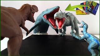 FINAL BATTLE OF JURASSIC WORLD WITH CLAY/PLASTILINA.