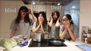 BLIND, DEAF, MUTE COOKING CHALLENGE!