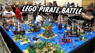 Huge LEGO Pirate Battle Islands Built by 4 People!