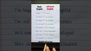 Basic English v/s Advance English  #english #grammar #education #learning