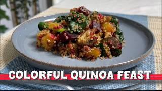 How to Make a Healthy & Colorful Quinoa Veggie Stir-Fry, Easy Plant-Based Recipe, Mrs vegan