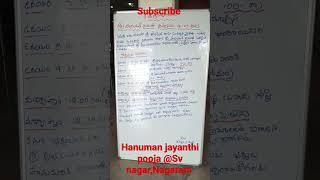 Hanuman jayanthi pooja @ Nagaram