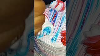 new design how to Glitch design on your cake #cakery #food #newcakedecoration #cakedecorating #cake