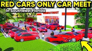 BIGGEST RED CARS ONLY CAR MEET IN SOUTHWEST FLORIDA!