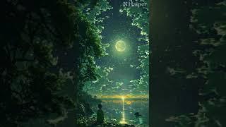 Green Moon  #aigeneratedshorts #aiwallpaper #nature #artisticwallpaper