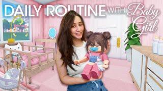 DAILY ROUTINE With My New Born Baby Girl (Aesthetic Roblox Roleplay + Voiced) ️