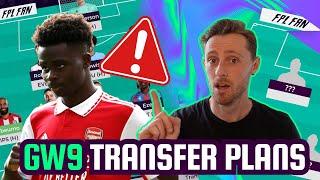 FPL GW9 TRANSFER PLANS I TRANSFER MADE  SAKA SOLD I Fantasy Premier League 24/25