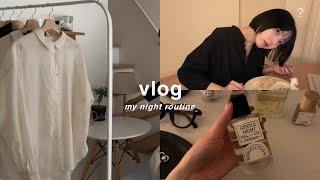vlog ) night routine / 大学生のテスト期間 / 最近の夜ご飯