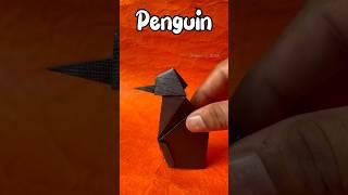 Easy Origami Penguin Short | How To Make a Paper Penguin | Origami in Black #origamipenguin #penguin