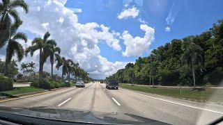 Scenic drive from Bonita Springs, through Naples, Estero to Fort Myers, FL. May, 2023