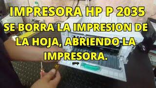 HP P 2035 IMPRIME BORROSO, POR QUE LO HACE IT PRINTS BLURRY, WHY DOES IT DO IT?