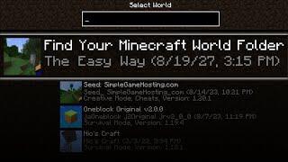 How To Find Your Minecraft World in Files (Minecraft Saves Folder)