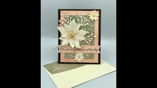 Stamps-N-Lingers.  How to make a Christmas Wedding Card with Forever Blossoms and Poinsettia Petals!