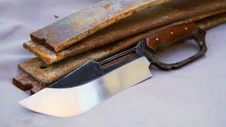 Making a Hunting Knife from a Truck leaf spring