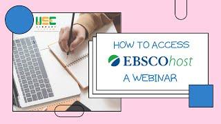 How to access EBSCOHost?  l Tutorial #1