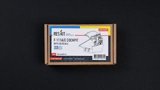 Unboxing of ResKit RSU48-0237 F-111C Cockpit late modification with 3D decals for Academy kit (1/48)