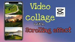 Video collage with scrolling effect