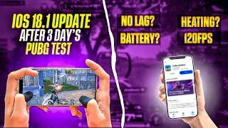 iOS 18.1 Update After 3 Day’s PUBG BGMI TEST: Finally Heating LAG FIX? BATTERY PERFORMANCE: FIVE OP