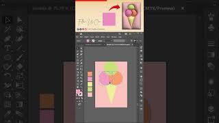 3D Ice Cream Wallpaper Magic  #youtubeshorts #youtube #ytshorts #adobeillustrator #design