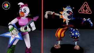 MAKING ALL ANIMATRONICS (Moondrop - Sunrise y Glamrock Chica) FNAF SB with Clay | PlastiVerse