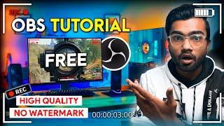 OBS Studio Tutorial for PC (2023) | Free Screen & Gameplay Recording | HINDI