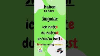 Easy conjugation of haben in praeteritum tense #freelearning #deutsch #learngerman #verbconjugation