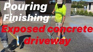 How to pour and finish a exposed concrete driveway