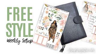 How To Create a Free Style From Scratch Planner Spread Weekly Layout